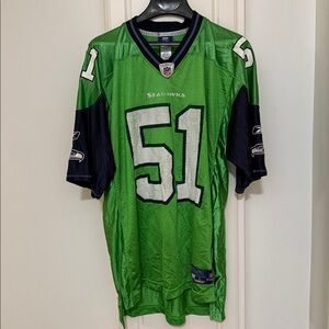 Seahawks Tatupu Green and Navy Football Jersey